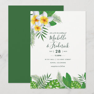 Aquarell-Hawaiian-Aloha-Luau-Hochzeits-Einladung Einladung