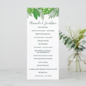 Aquarell Hawaiian Aloha Luau Hochzeitsprogramm Programm (Stehend Vorderseite)