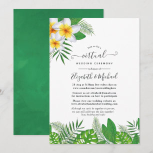 Aquarell Hawaiian Aloha Luau Virtuelle Hochzeit Einladung