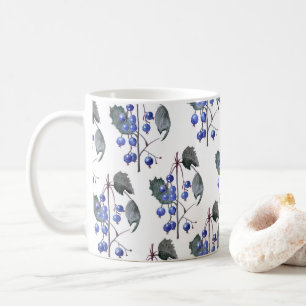 Aquarell-Heidelbeeren-Muster Kaffeetasse