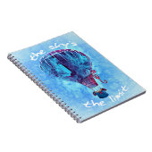 Aquarell-Heißluft-Ballon des Himmels der die Notizblock (Rechte Seite)