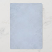 Aquarell Hellblauer Bogen-Bib Baby-Party Einladung (Rückseite)