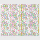 Aquarell Helles Mahjong-Medaillon Geschenkpapier (Flach)