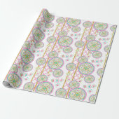 Aquarell Helles Mahjong-Medaillon Geschenkpapier (Ungerollt)