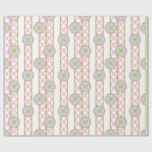 Aquarell Helles Mahjong-Medaillon Geschenkpapier (Flach)