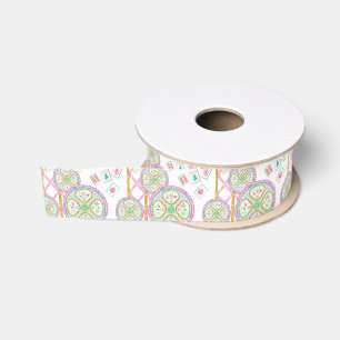 Aquarell Helles Mahjong-Medaillon Ripsband