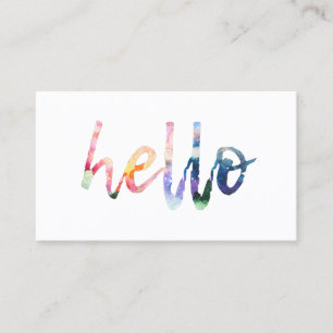 Aquarell Hello Visitenkarte