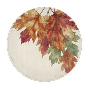 Aquarell Herbst-Ahornblätter Elegant Schneidebrett