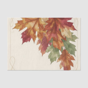 Aquarell Herbst-Ahornblätter Elegant Seidenpapier