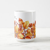 Aquarell Herbst Blätter Design Kaffeetasse (Mittel)