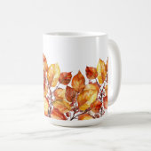 Aquarell Herbst Blätter Design Kaffeetasse (VorderseiteRechts)