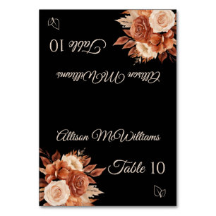 Aquarell Herbst Elegance Vegetarisches Symbol Tischnummer