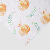 Aquarell-Herbst-Fall-Kürbise u. Lorbeer Seidenpapier (Ausschnitt)