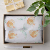 Aquarell-Herbst-Fall-Kürbise u. Lorbeer Seidenpapier (Geschenk)