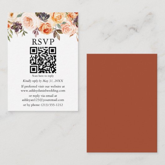 Aquarell Herbst Flora und Fauna UAWG Begleitkarte (Vorne/Hinten)