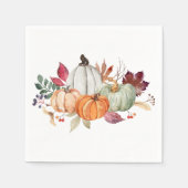 Aquarell Herbst Kürbis Serviette (Vorderseite)