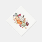 Aquarell Herbst Kürbis Serviette (Ecke)