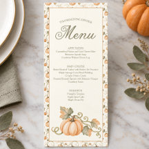 Aquarell Herbst-Kürbis Thanksgiving-Dinner