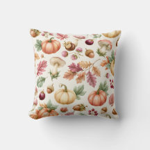 Aquarell-Herbst-Kürbis-und-Pilz-Muster
