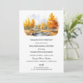 Aquarell Herbst- oder Herbst-Themen-Probedinner Einladung (Stehend Vorderseite)