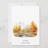 Aquarell Herbst- oder Herbst-Themen-Probedinner Einladung (Rückseite)