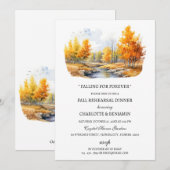 Aquarell Herbst- oder Herbst-Themen-Probedinner Einladung (Vorne/Hinten)