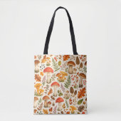 Aquarell-Herbst-Pilzmuster Tasche (Vorderseite)