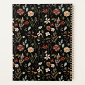 Aquarell-Herbst-Wildblumengarten-Blumenmuster Planer (Rückseite)