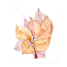 Aquarell-Herbstblätter Botanische Illustration