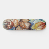 Aquarell - Herbstblätter - Skateboard (Horizontal)