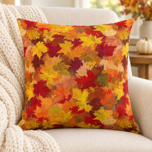 Aquarell-Herbstblätter - Vintage-Hermstmuster Kissen