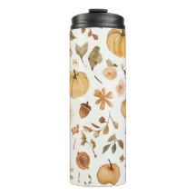 Aquarell Herbsternte Nahtloses Muster Tumbler