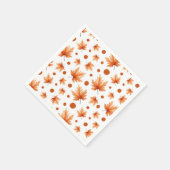 Aquarell Herbstlaub Herbstlaub Erntedankfest Serviette (Ecke)