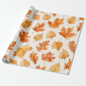 Aquarell-Herbstlaub-Verpackung Geschenkpapier (Ungerollt)