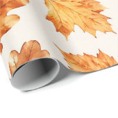 Aquarell-Herbstlaub-Verpackung Geschenkpapier (Rolleneckpunkt)