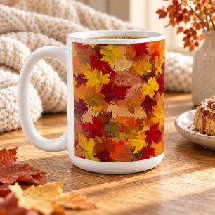 Aquarell-Herbstlaub - Vintage-Hermstmuster  Kaffeetasse