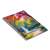 Aquarell Herbstpark mit Herbstlaub Notizblock (Rechte Seite)
