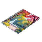 Aquarell Herbstpark mit Herbstlaub Notizblock (Linke Seite)