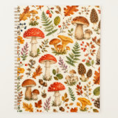 Aquarell-Herbstpilzmuster Planer (Vorderseite)