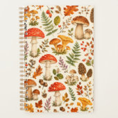 Aquarell-Herbstpilzmuster Planer (Vorderseite)
