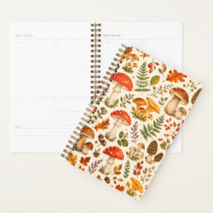 Aquarell-Herbstpilzmuster Planer