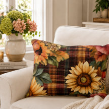 Aquarell Herbstsonnenblumen & Floral Karo