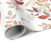 Aquarell-Herbstwildblume Geschenkpapier (Rolleneckpunkt)