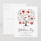 Aquarell-Herz-Baum-Galentine  Postkarte (Vorne/Hinten)