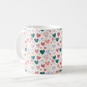 Aquarell-Herz-Jubiläum Kaffeetasse (Vorderseite Links)