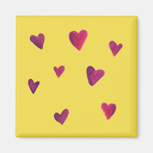 Aquarell-Herz-Melodien-Magnet Magnet