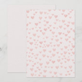 Aquarell Herz Muster Einladung (Vorne/Hinten)