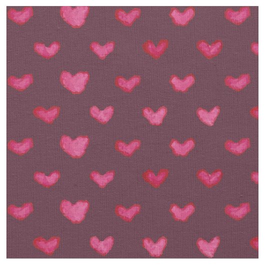 Aquarell-Herz-Muster-Gewebe Stoff (Nahaufnahme)