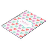 Aquarell-Herz-Notizbuch Notizblock (Linke Seite)