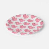 Aquarell-Herz-Pappteller Pappteller (Schrägansicht)